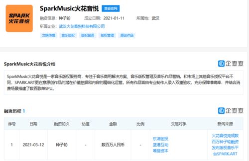 火花音悅完成數百萬種子輪融資，加速音樂版權服務布局